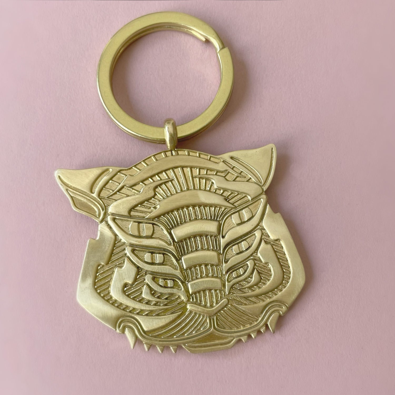 Solid Keychain King Sidestep Solid Brass Keychain – Animal Handmade